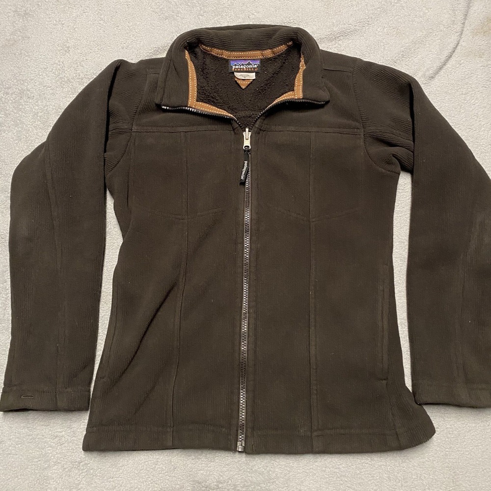 Patagonia Synchilla Fleece Jacket Womens XS Brown Full Zip Outdoors‎